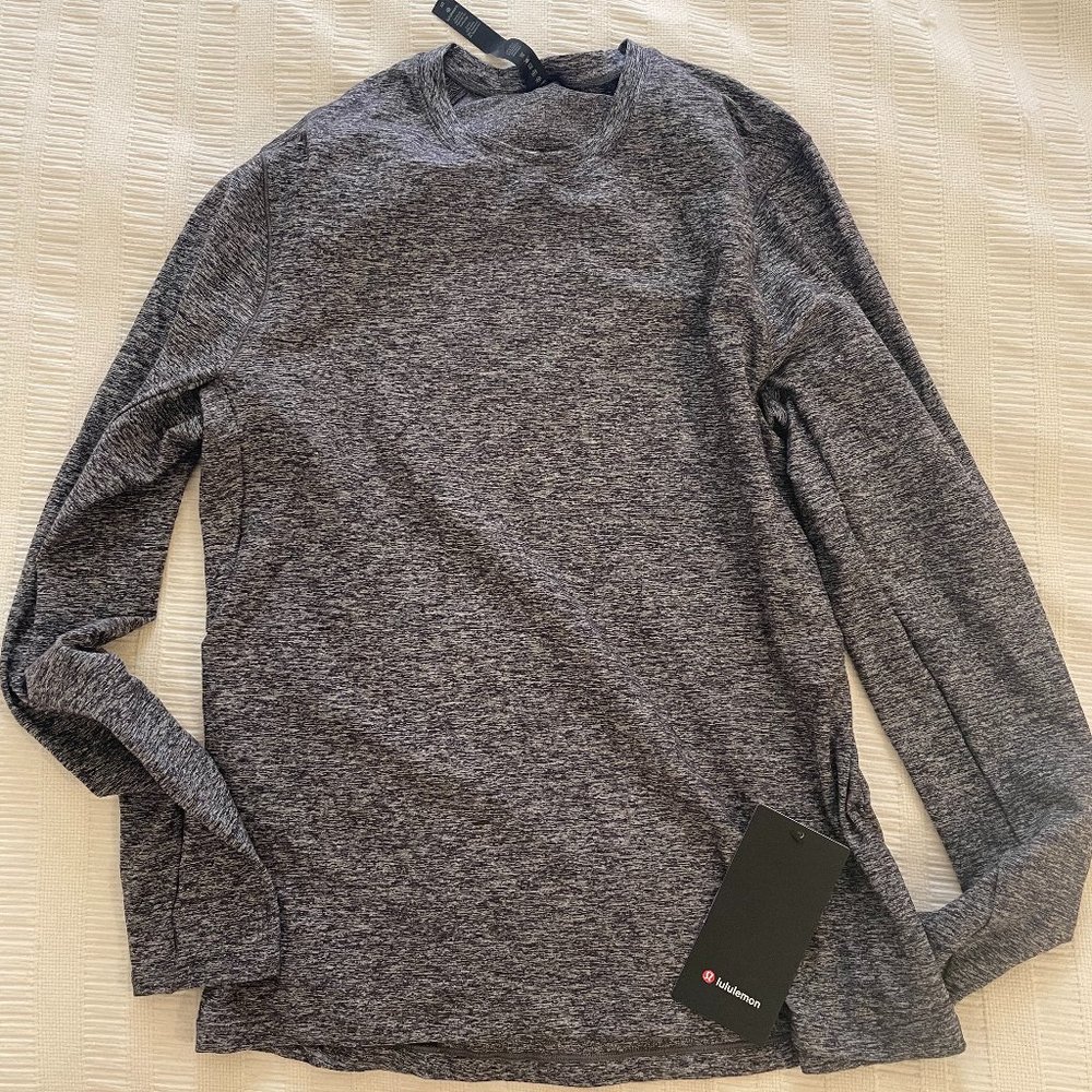 Lululemon Surge Warm Long Sleeve Mens M Gray NWT